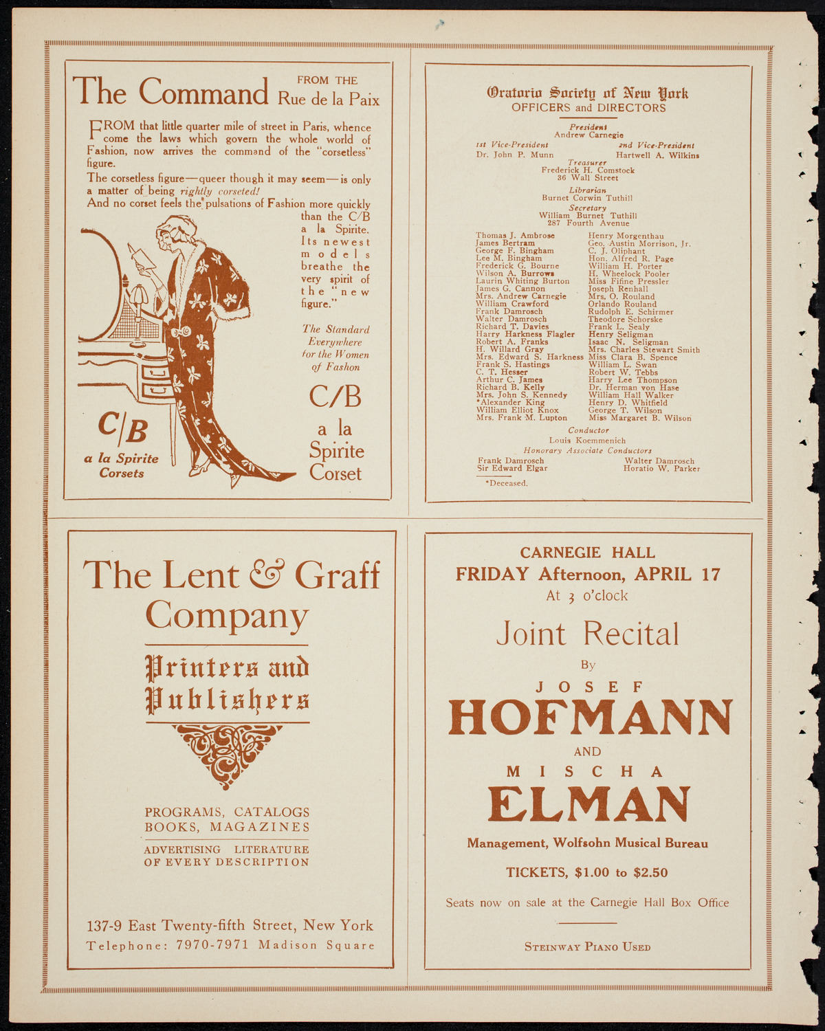 New York Banks' Glee Club, April 16, 1914, program page 8