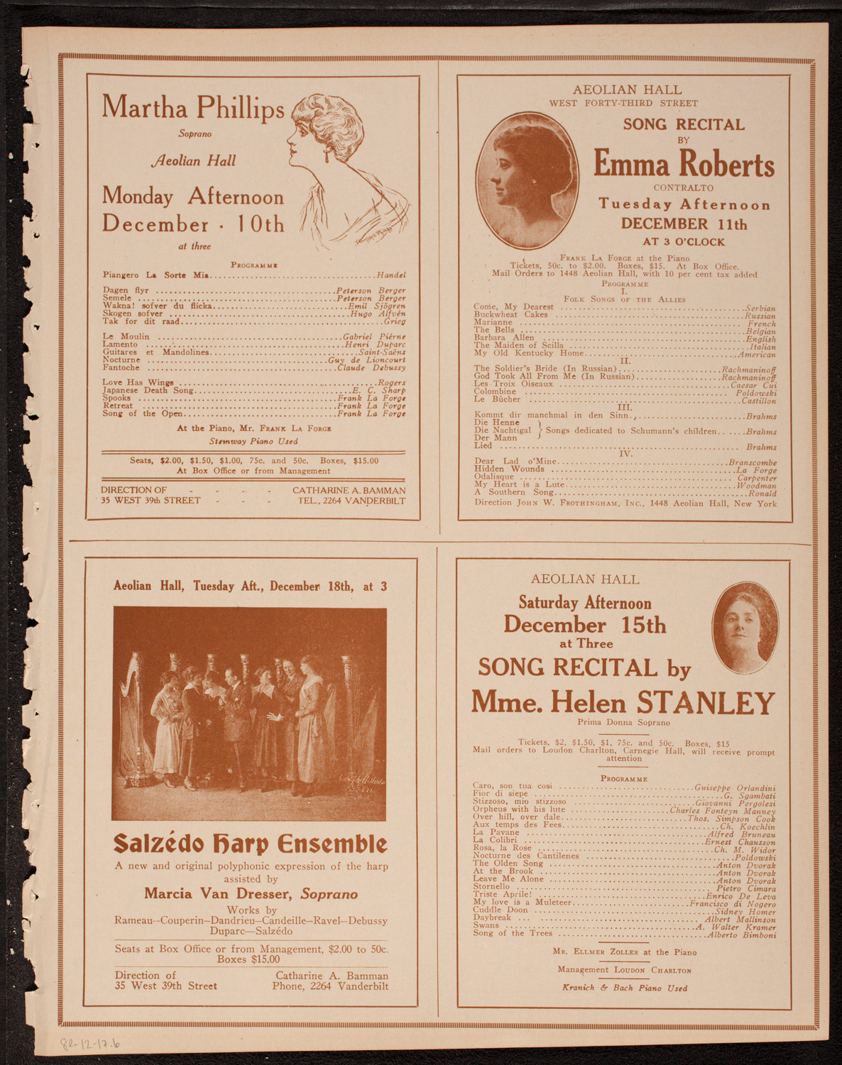 New York Philharmonic, December 8, 1917, program page 11