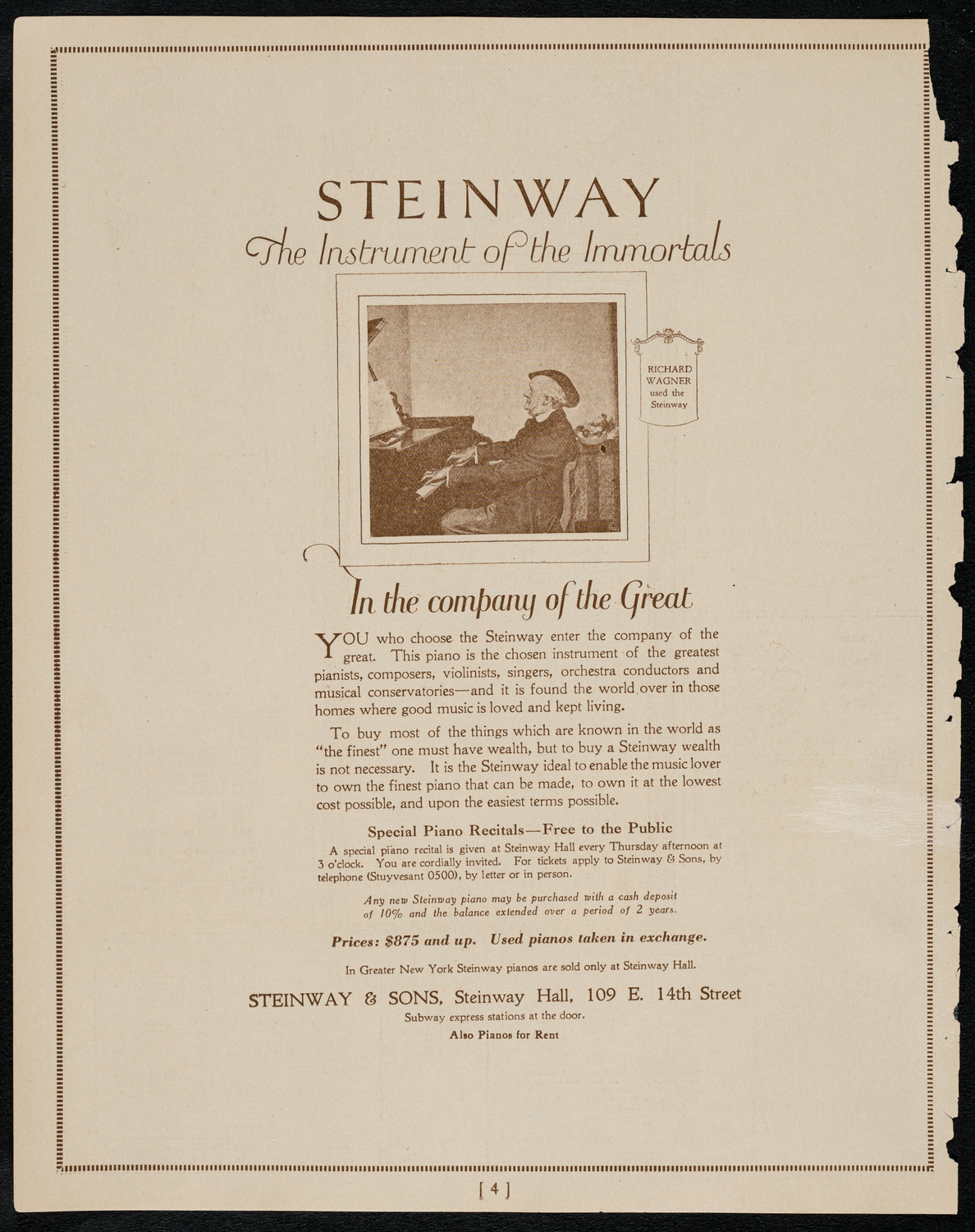 Cleveland Orchestra, January 24, 1922, program page 4