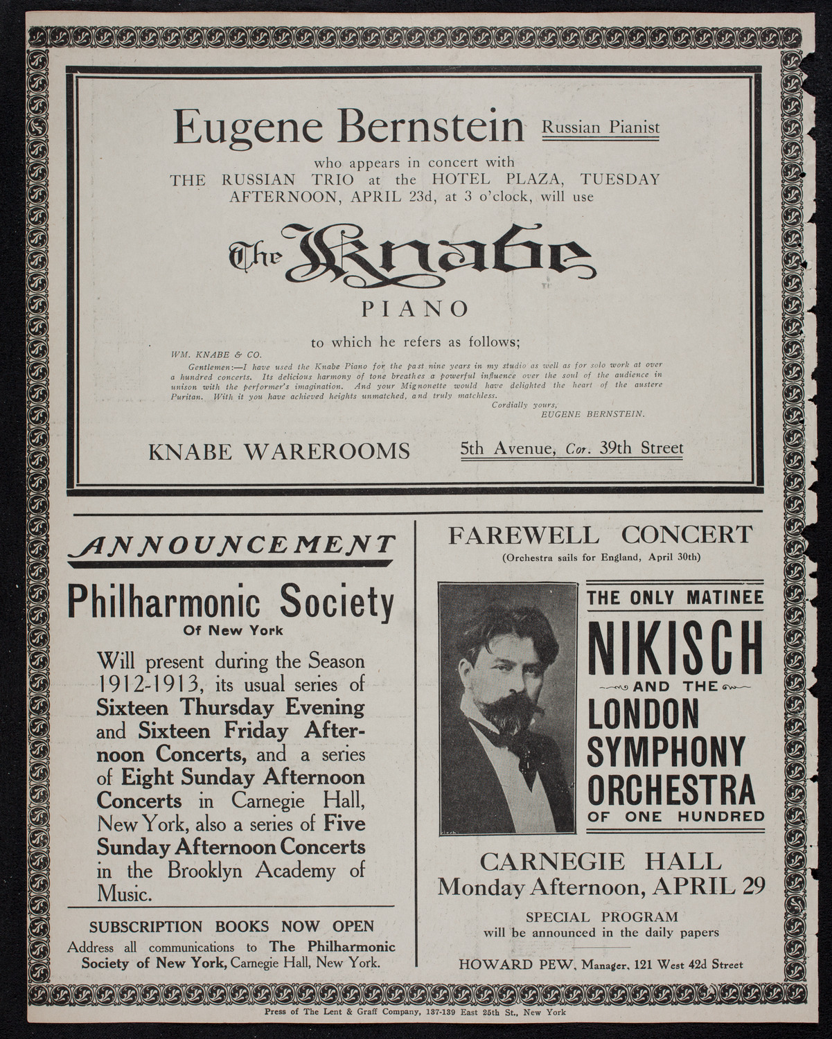 People's Symphony Concert, April 14, 1912, program page 12