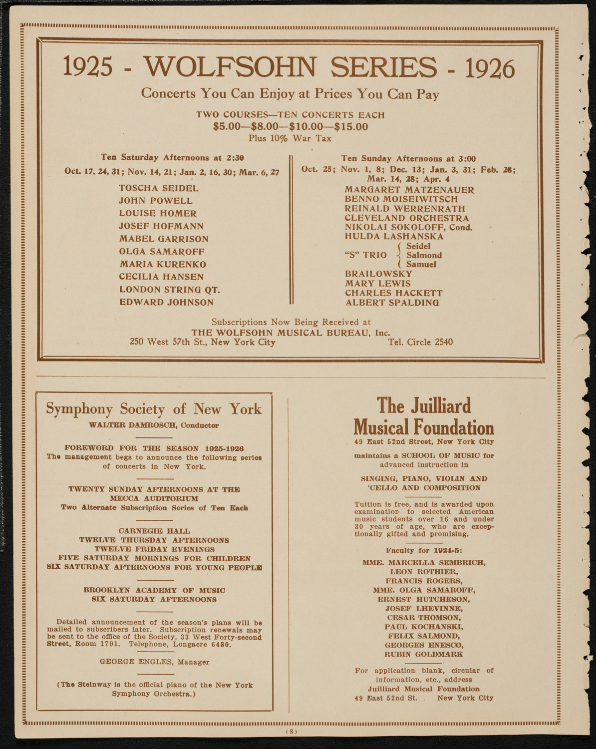 St. Mark's Methodist Episcopal Choir, May 25, 1925, program page 8