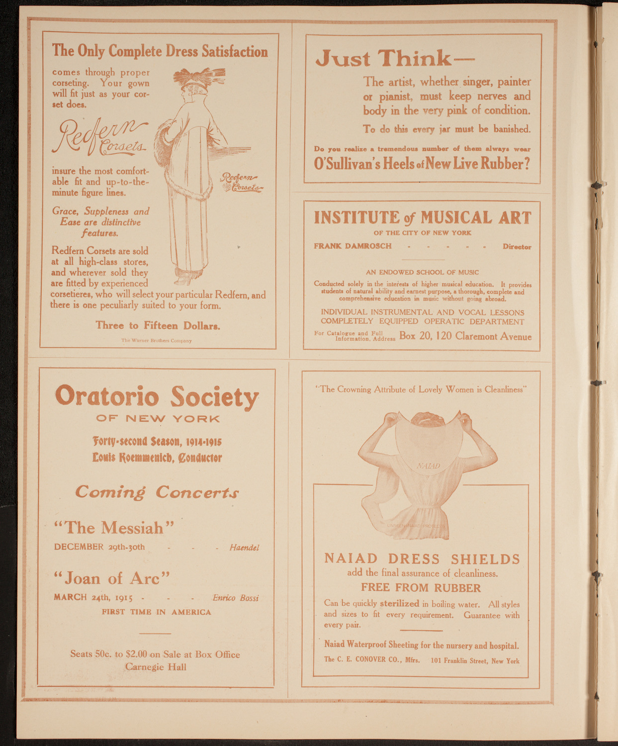 New York Banks' Glee Club, December 14, 1914, program page 2