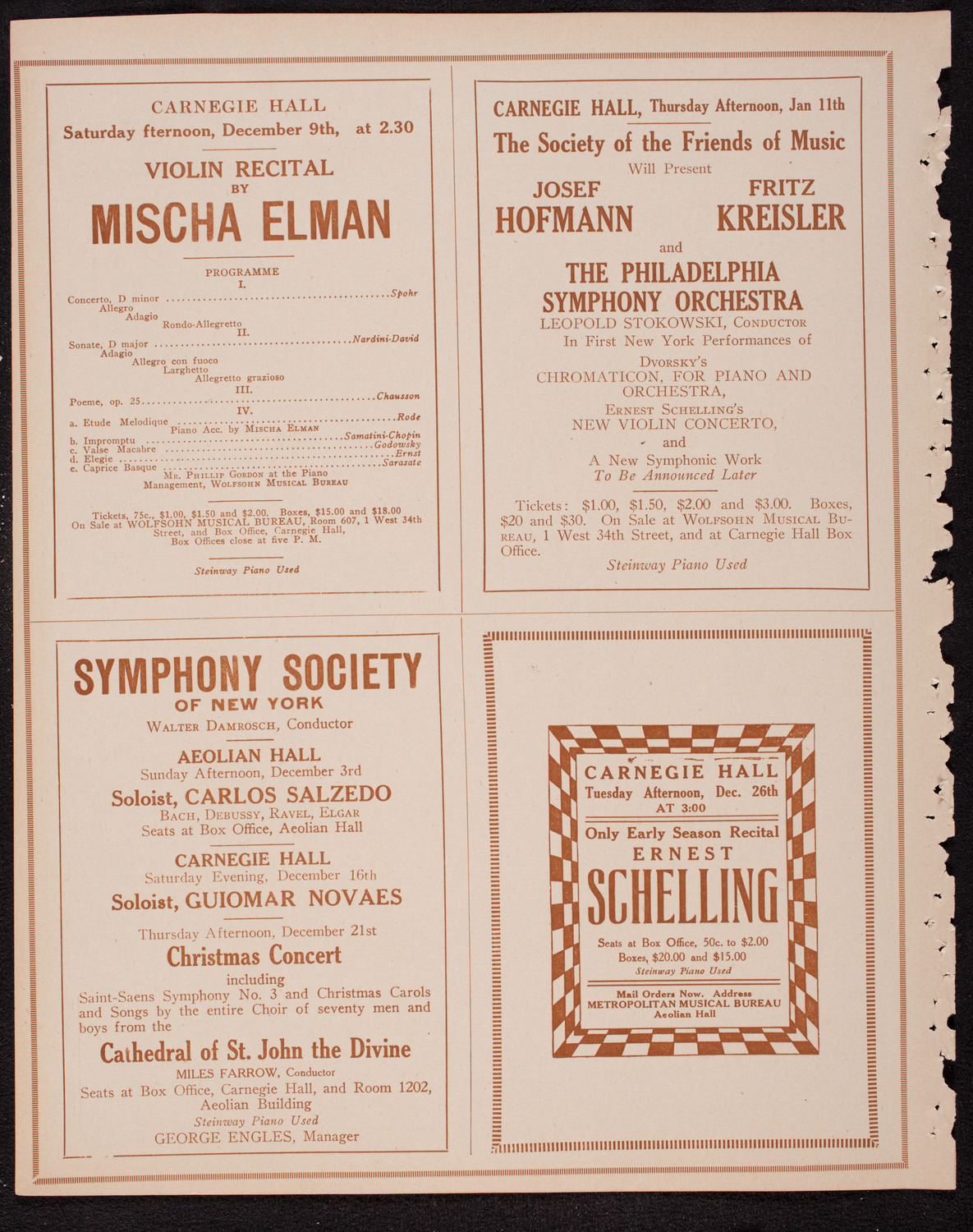 Boston Symphony Orchestra, November 30, 1916, program page 8