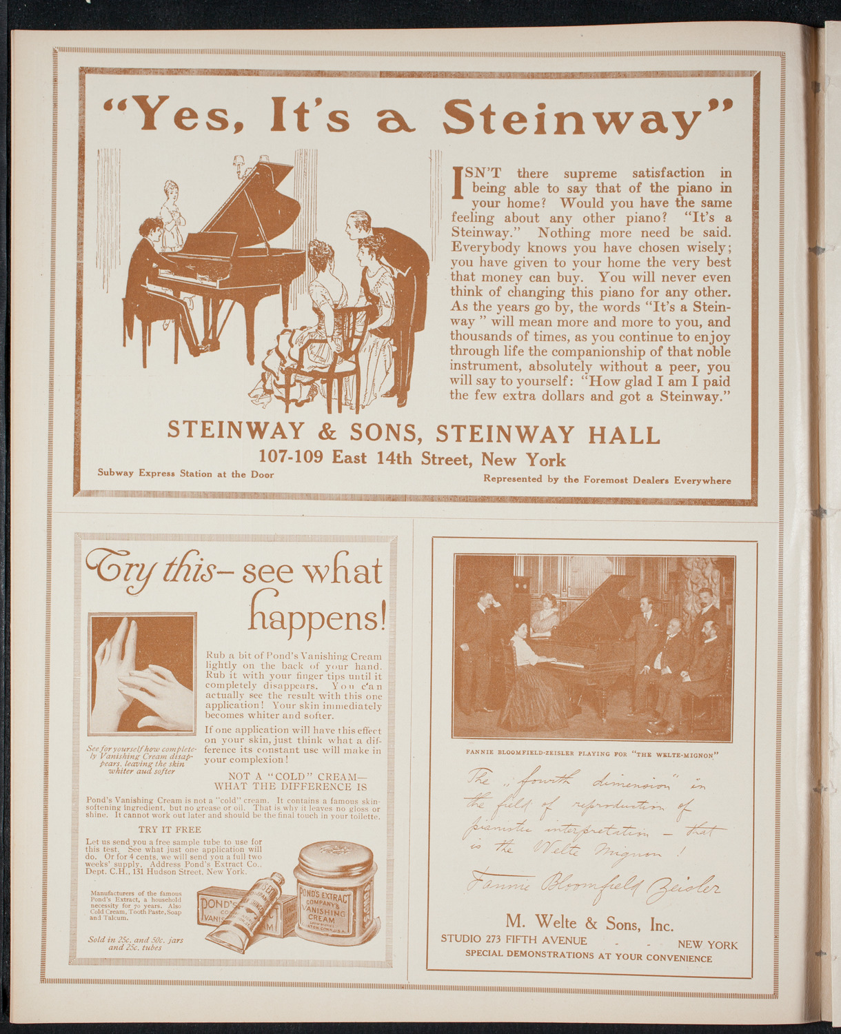 John McCormack, Tenor, November 21, 1915, program page 4