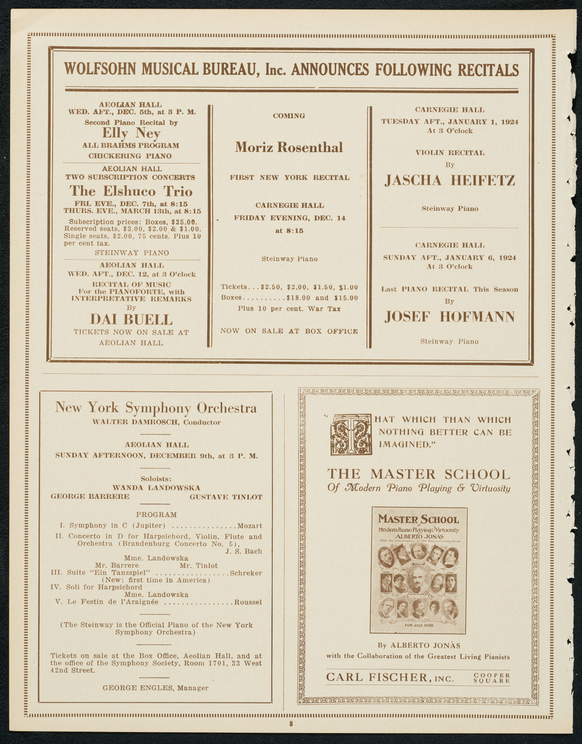 Newman Traveltalks: Brazil, December 2, 1923, program page 8
