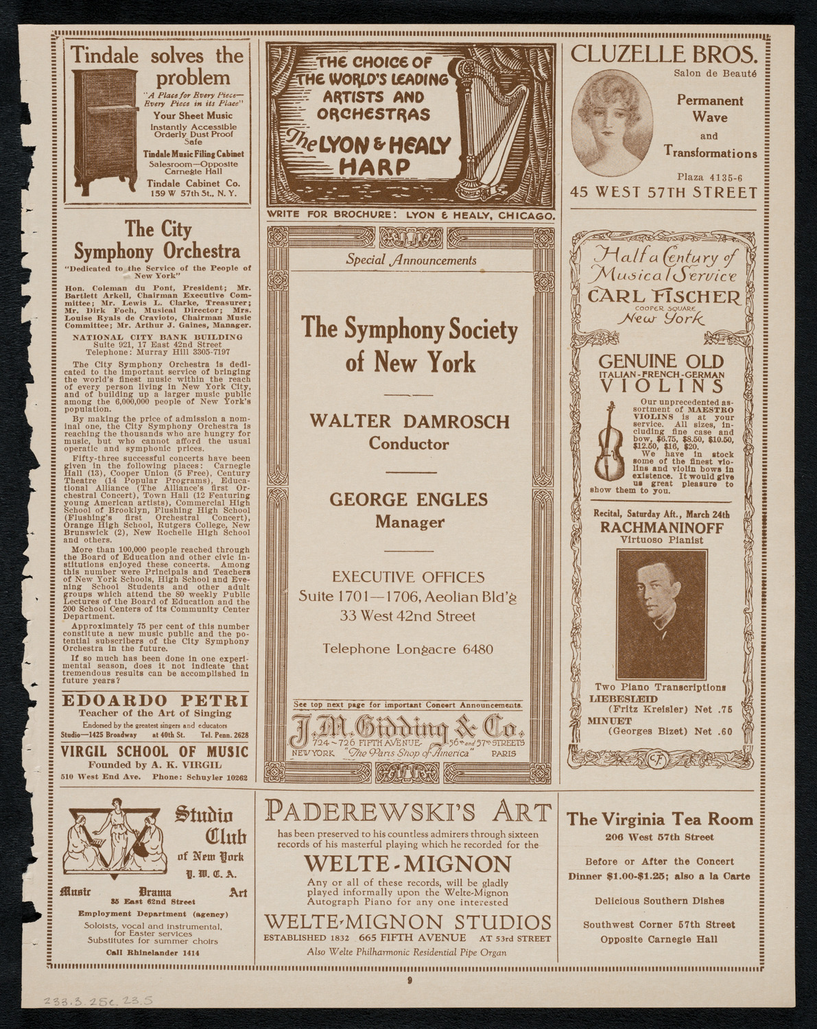 Isa Kremer, Soprano, March 25, 1923, program page 9