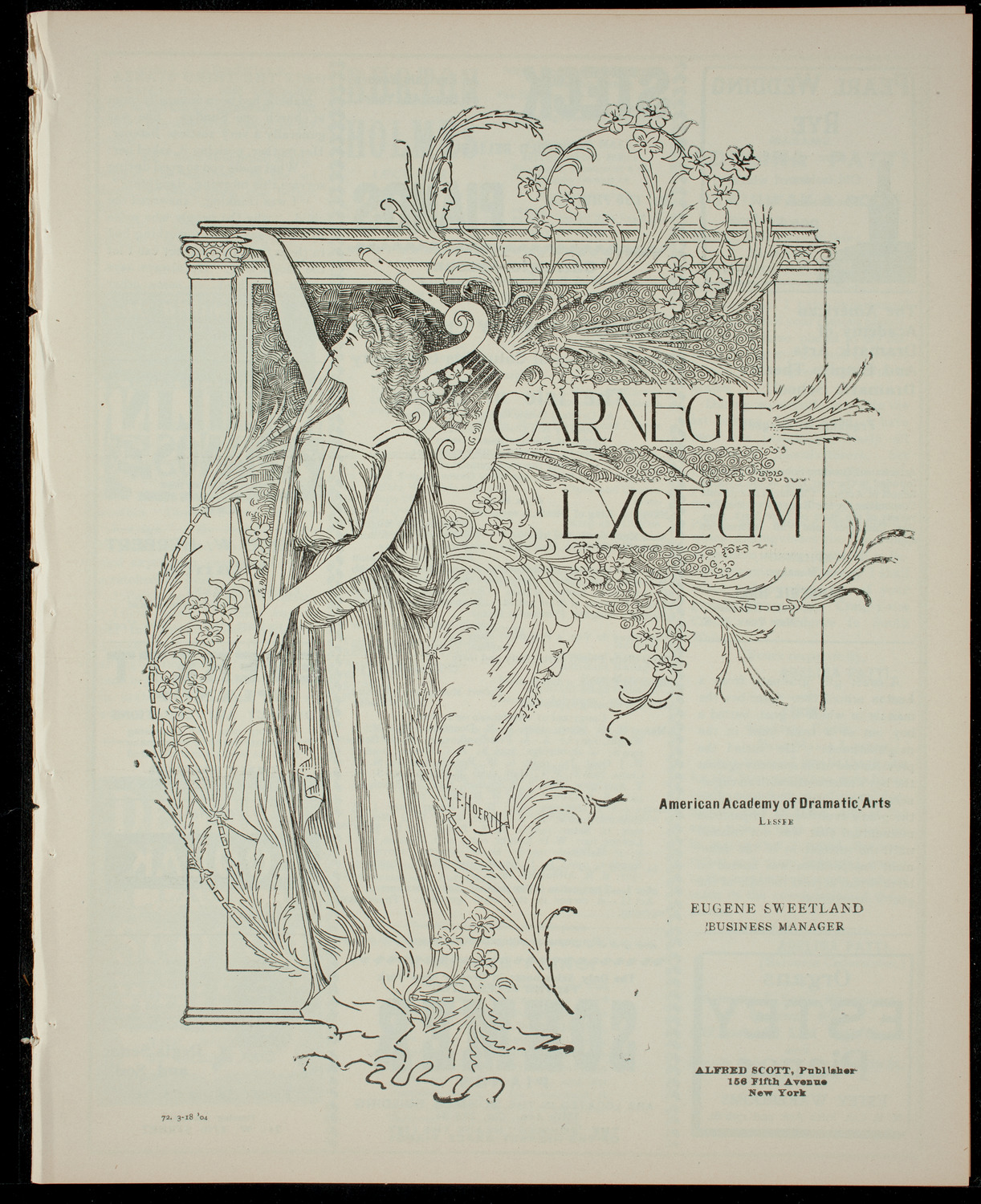 Columbia Varsity Show 1904, March 18, 1904, program page 1