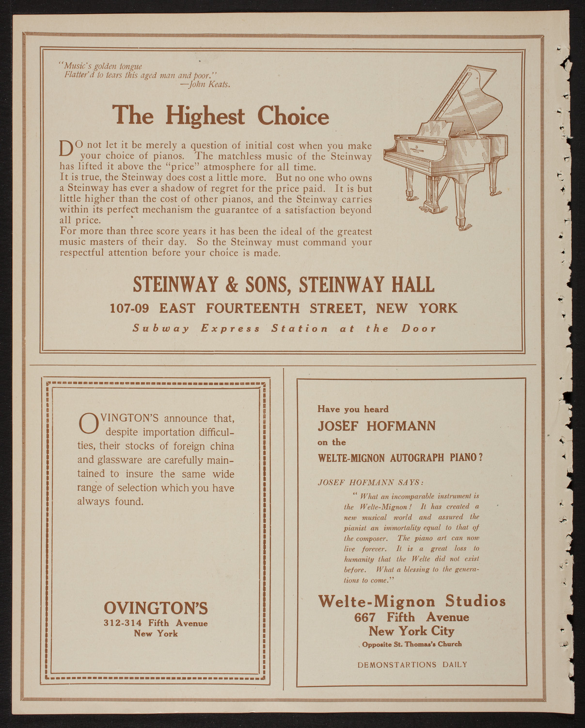 New York Symphony Orchestra, February 20, 1918, program page 4