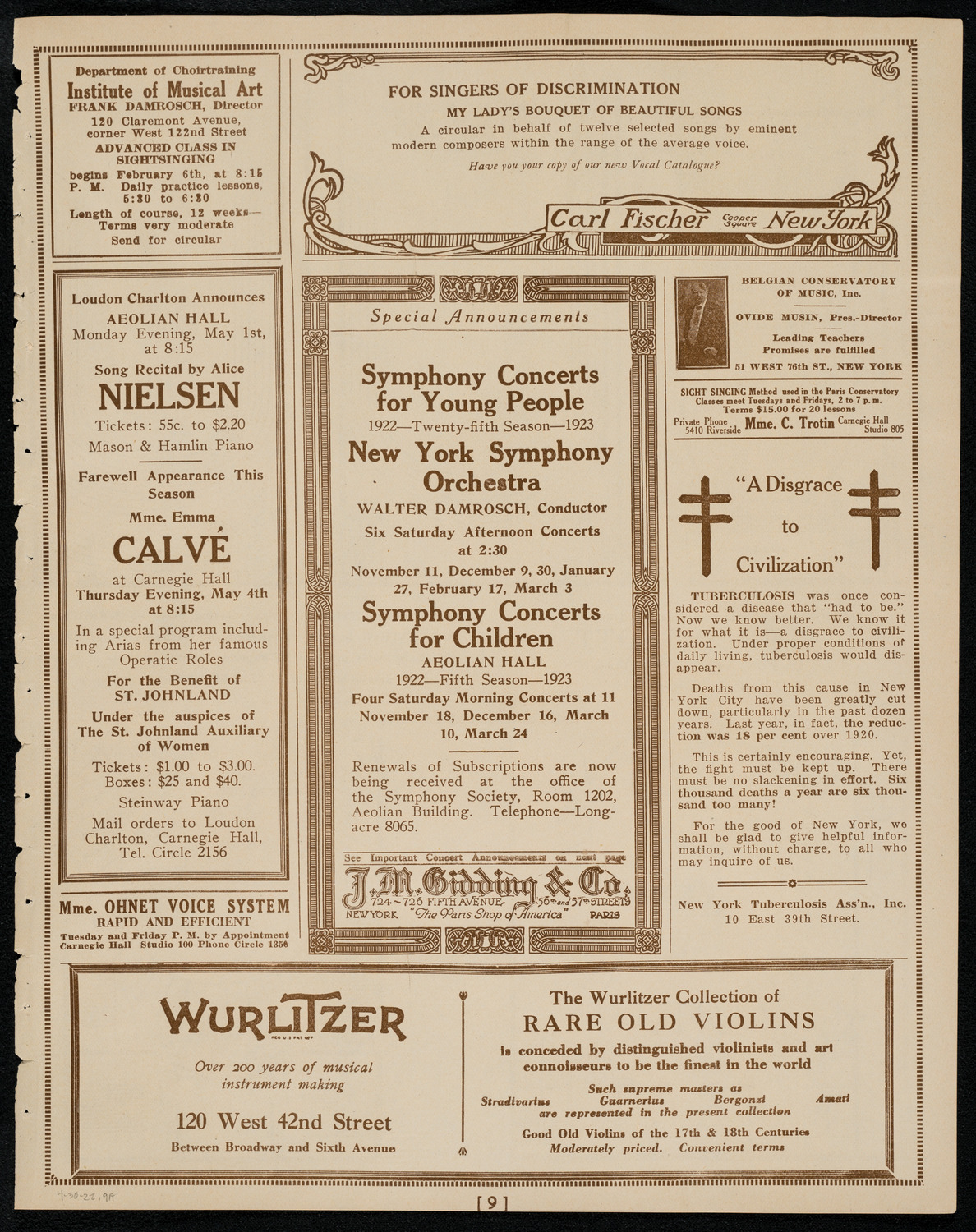 Salvation Army Gathering, April 30, 1922, program page 9