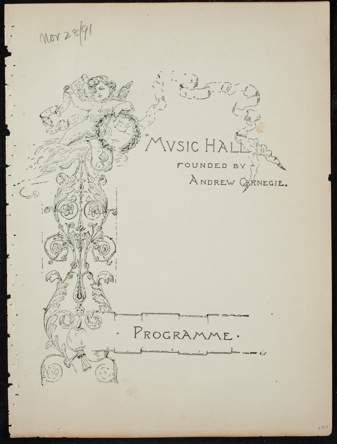 Oratorio Society of New York, November 28, 1891, program page 2