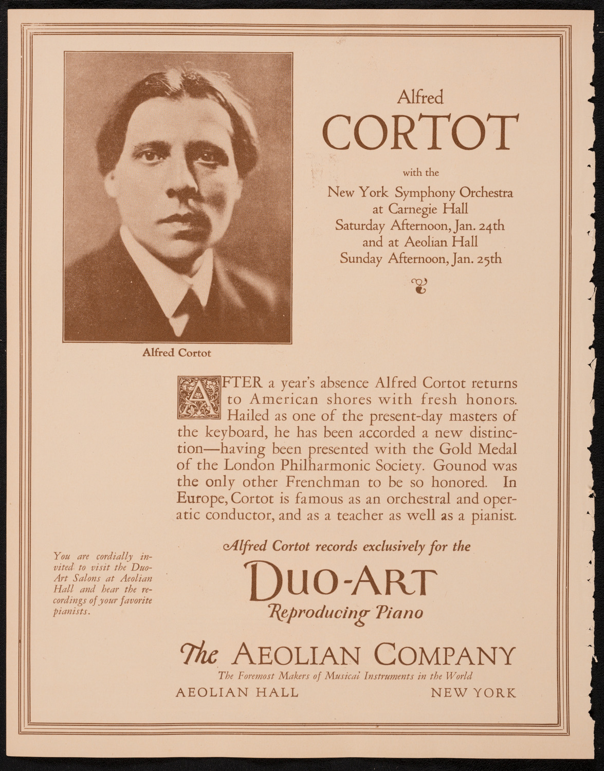 New York Symphony Orchestra, January 23, 1925, program page 2