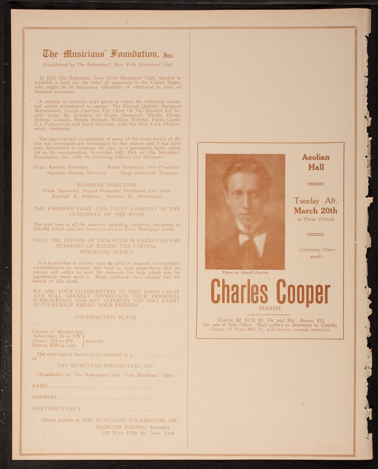 Lecture by Burr McIntosh, March 6, 1917, program page 10