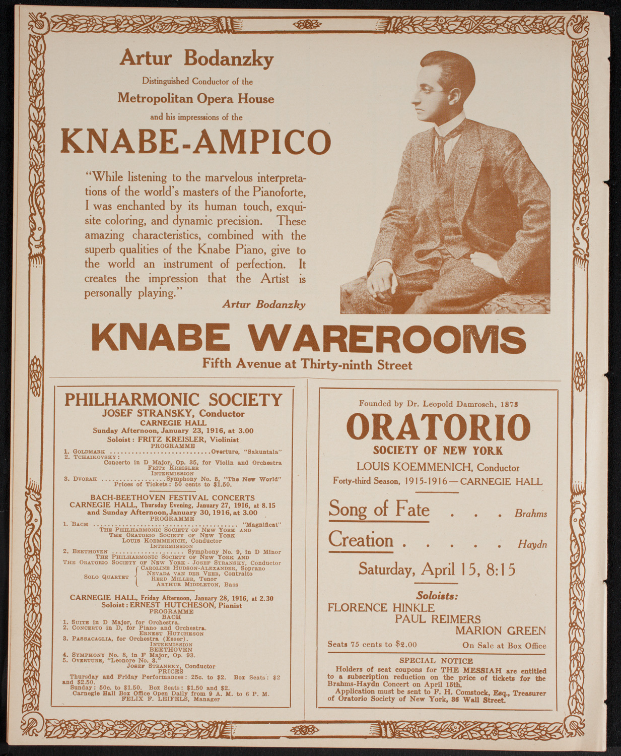 Symphony Concert for Young People, January 22, 1916, program page 12