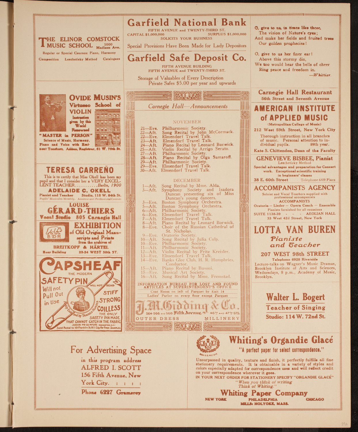 Symphony Concert for Young People, November 21, 1914, program page 3