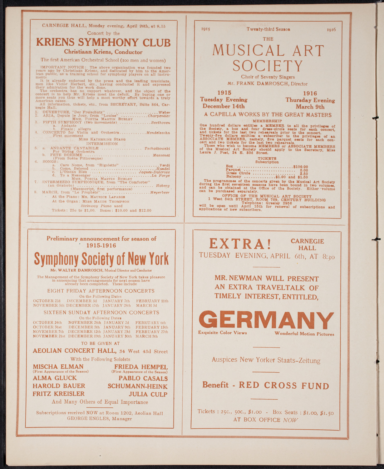 Newman Traveltalks: The Holy Land, March 28, 1915, program page 8