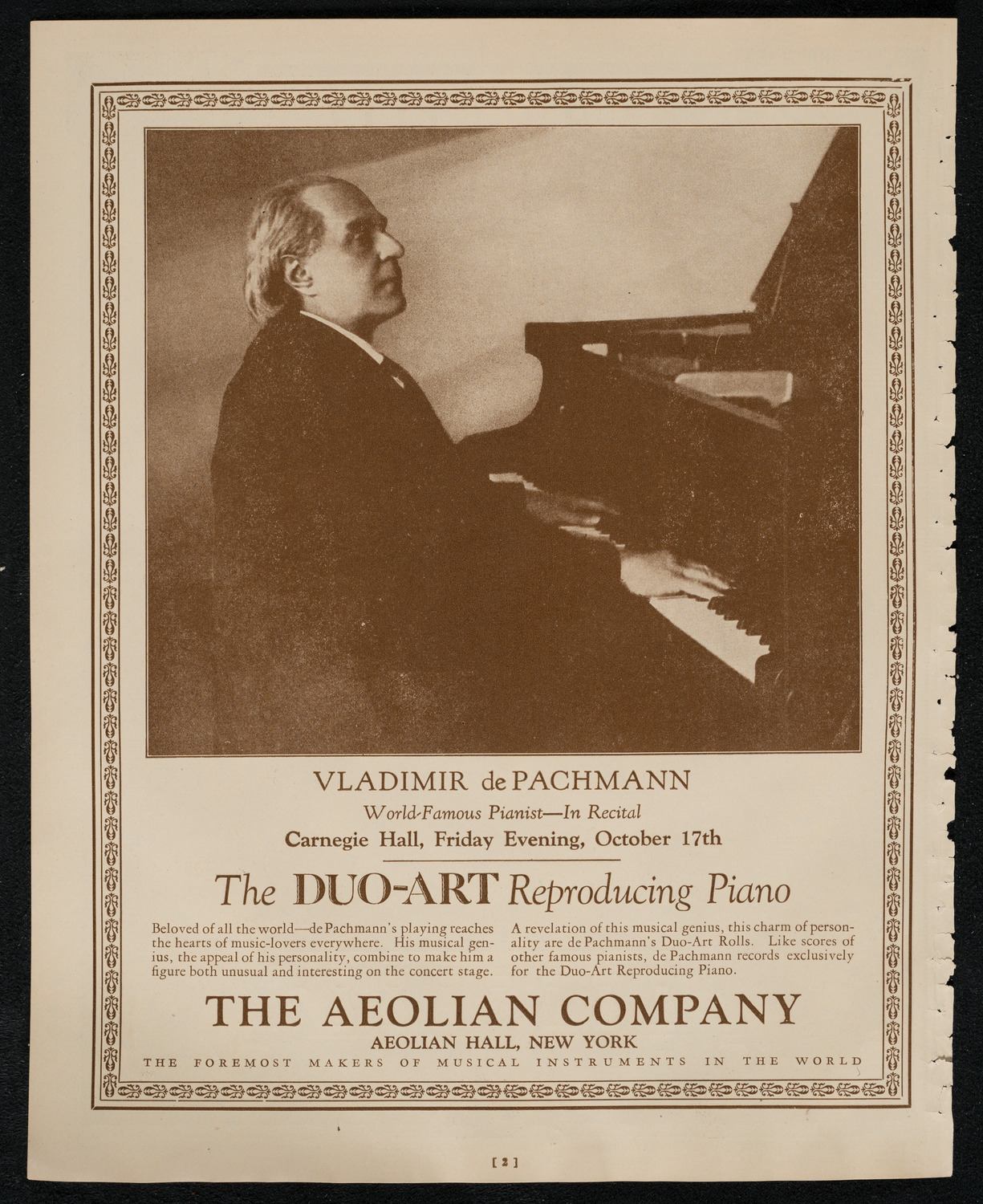 New York Philharmonic, October 17, 1924, program page 2