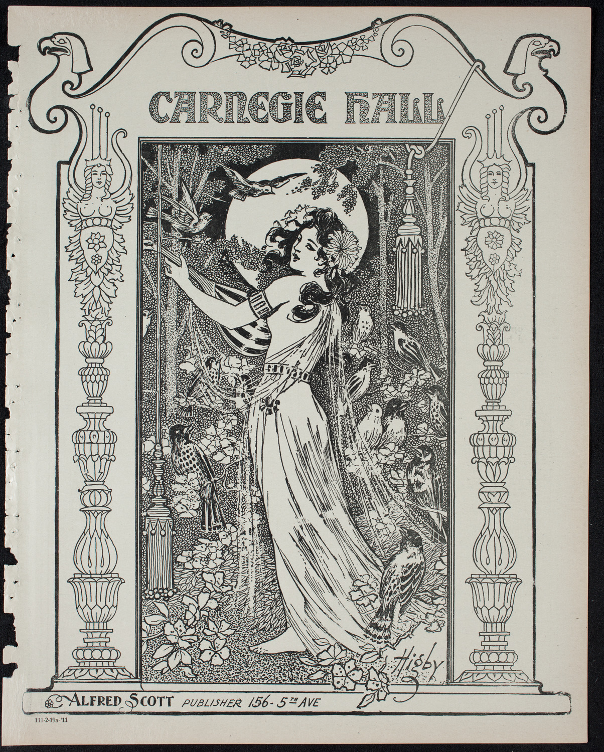 New York Philharmonic, February 19, 1911, program page 1