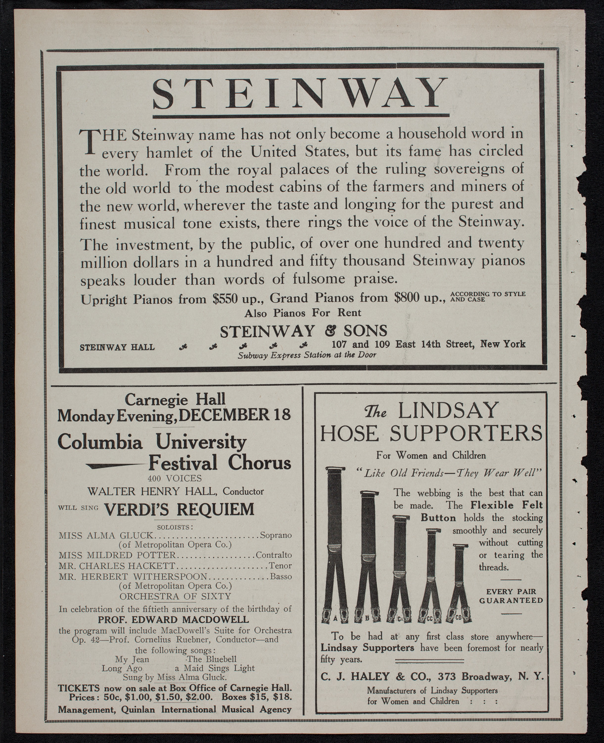 MacDowell Chorus, December 11, 1911, program page 4