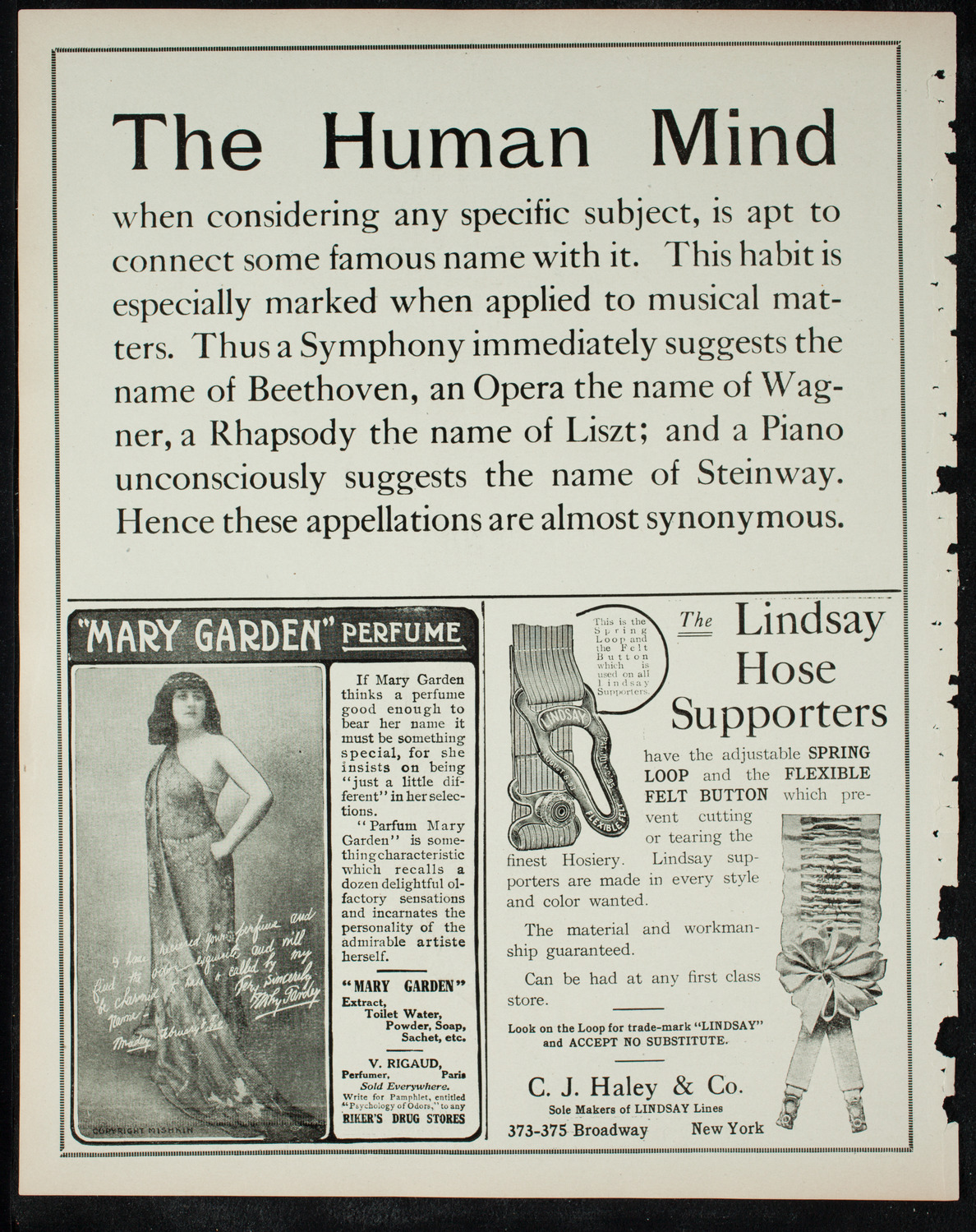 Boston Symphony Orchestra, December 10, 1910, program page 4
