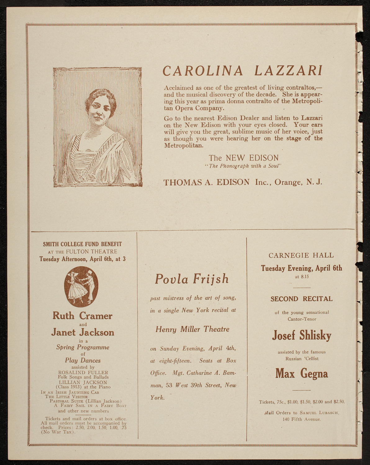 New York Philharmonic, March 28, 1920, program page 2