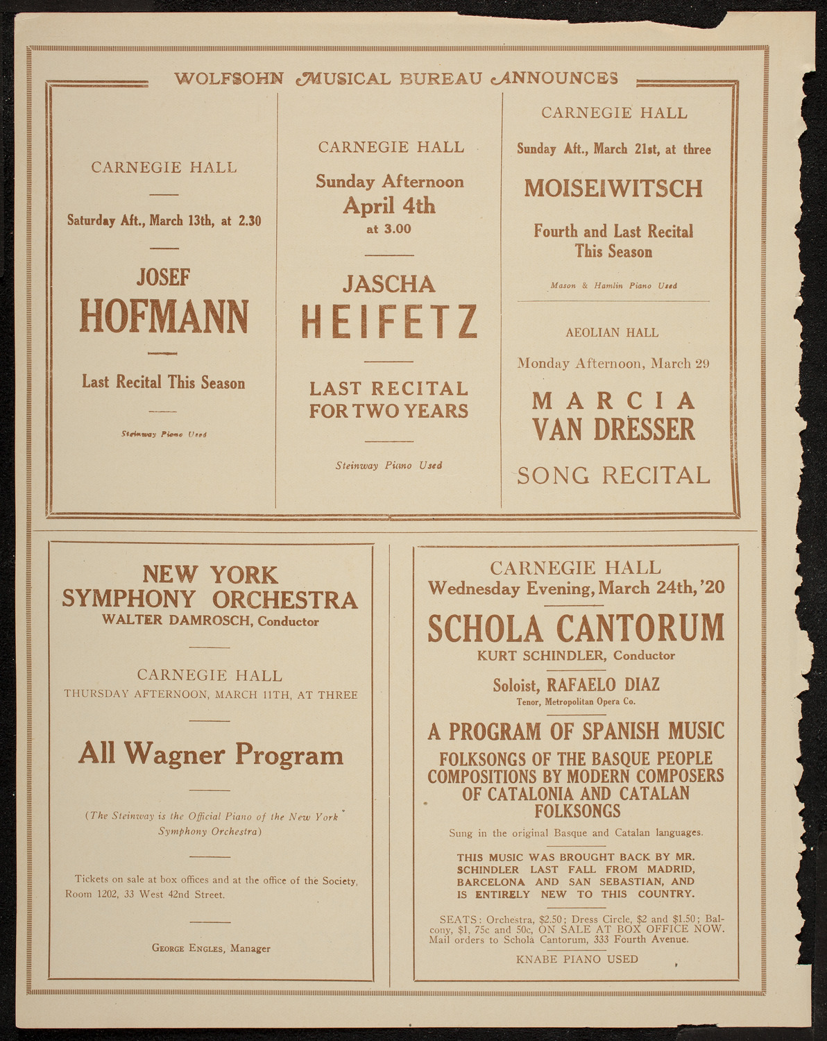 Anna Case, Soprano, March 10, 1920, program page 8