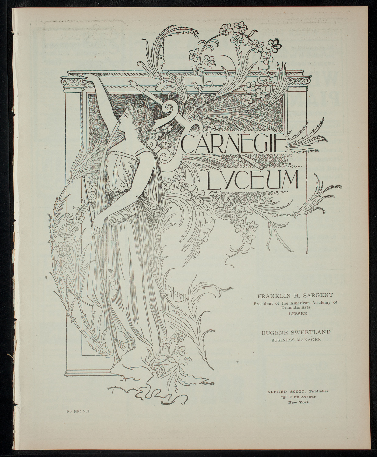 The Inquantum Club, May 5, 1903, program page 1