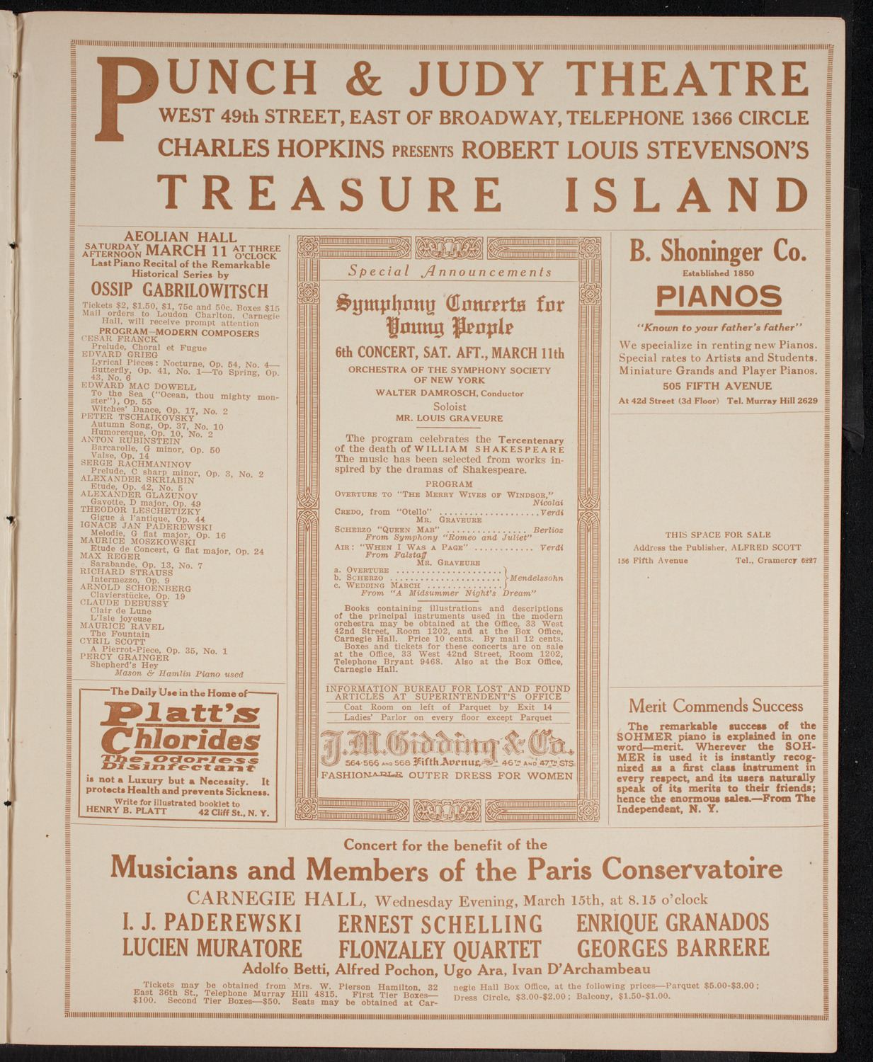 New York Symphony Orchestra, March 2, 1916, program page 9