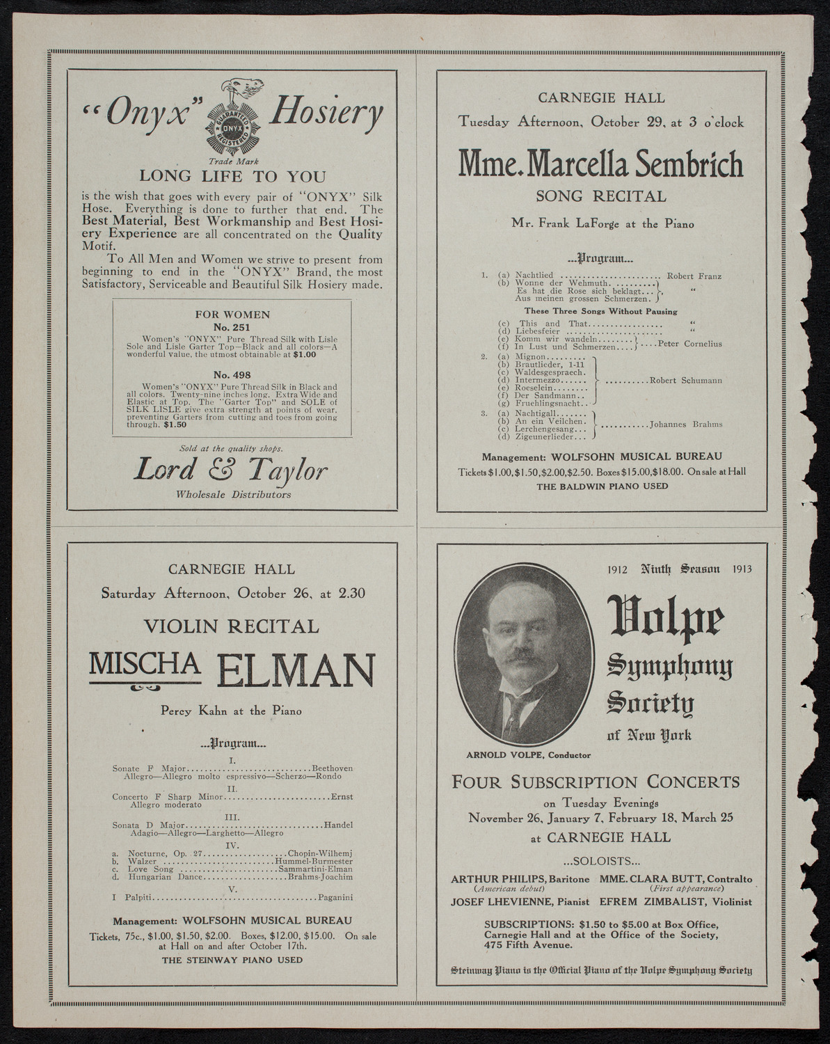 Elmendorf Lecture: The Grand Canyon, October 20, 1912, program page 8