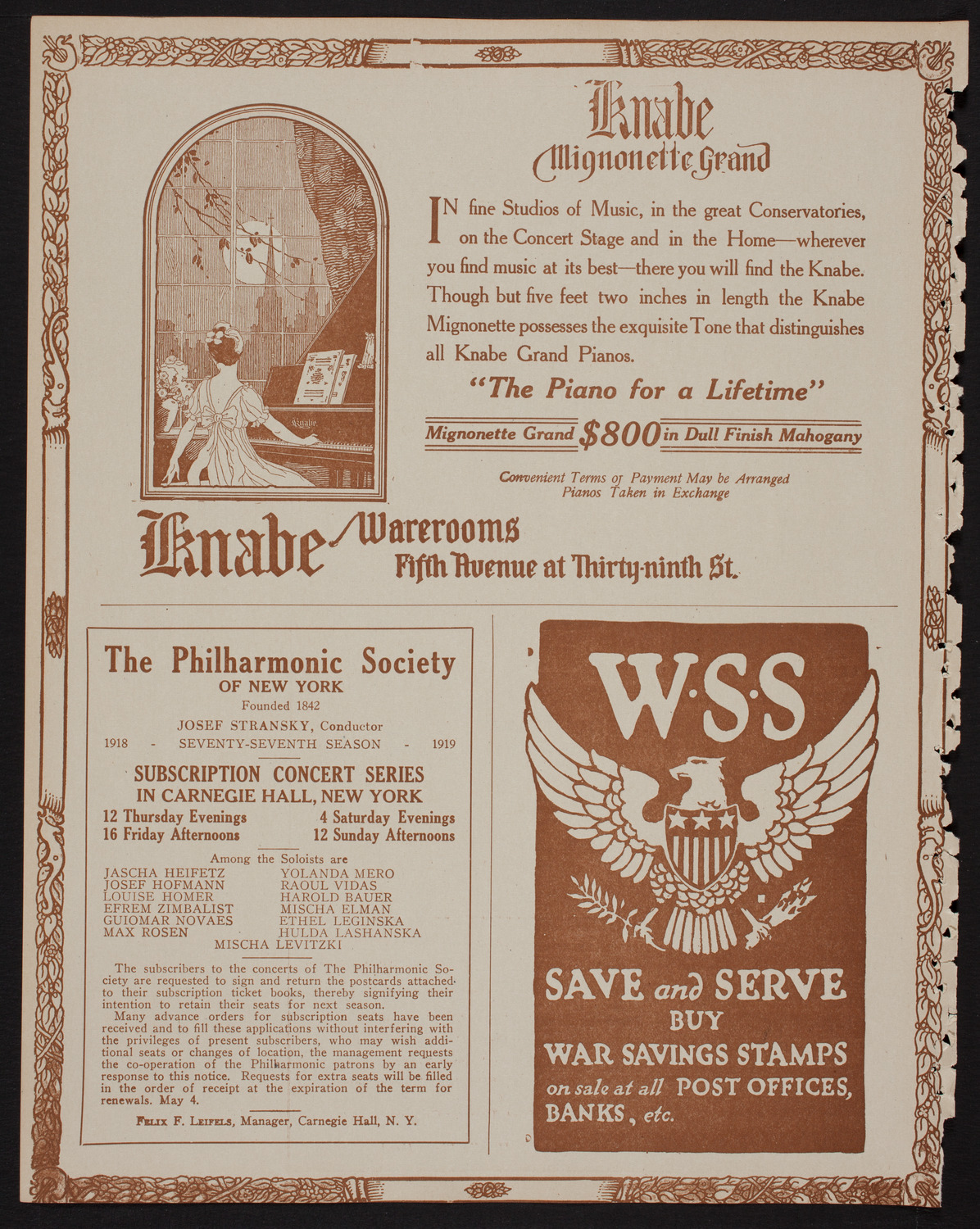 Meeting: The Humanitarian Cult, April 16, 1918, program page 12