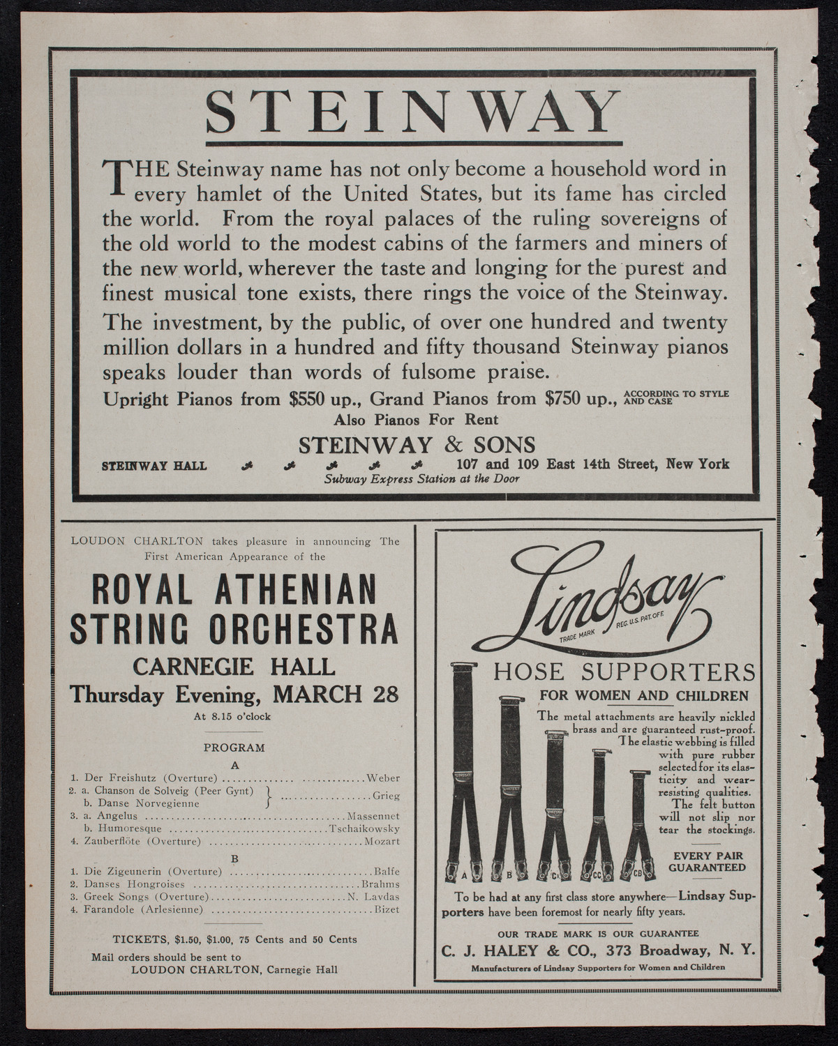 Brahms Festival: Oratorio Society of New York and New York Symphony Orchestra, March 25, 1912, program page 4