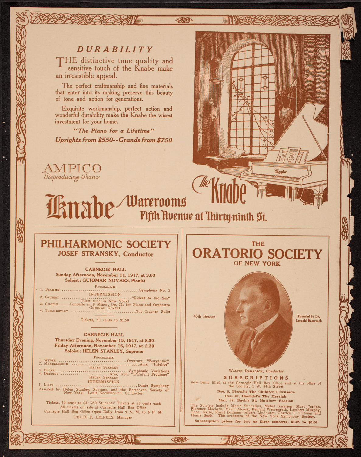 George Dostal, Tenor, October 28, 1917, program page 12