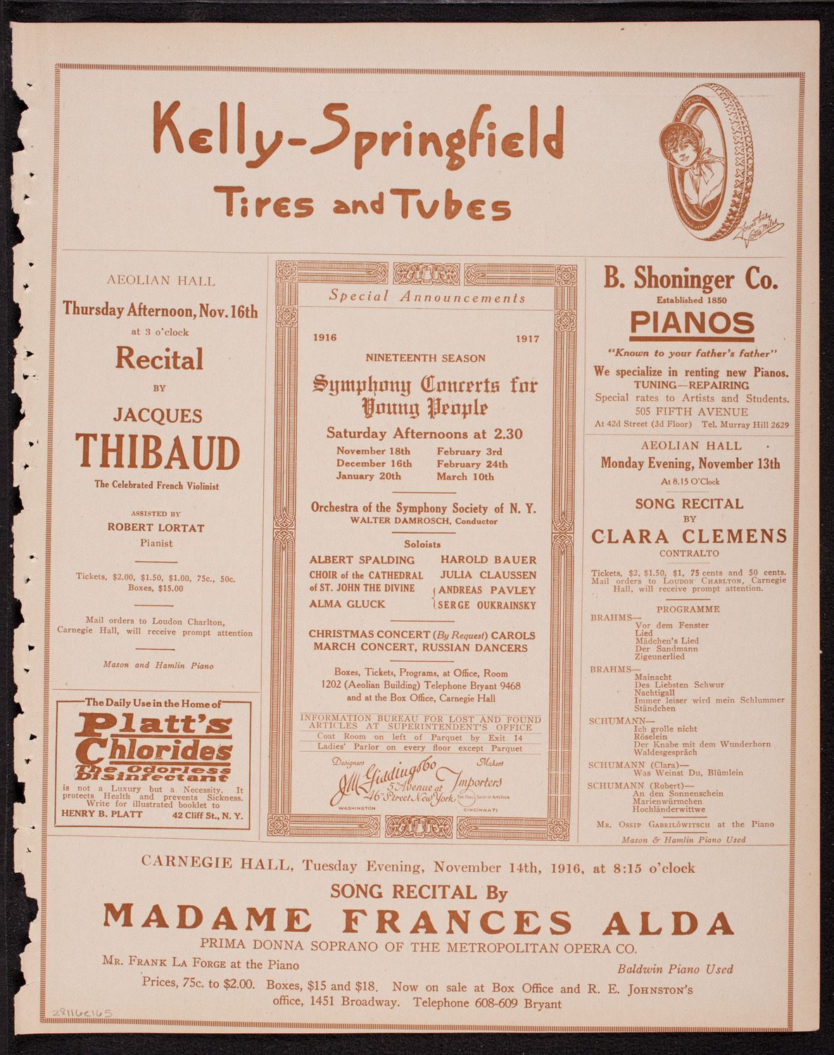 Gustavus Adolphus Festival and Concert, November 6, 1916, program page 9