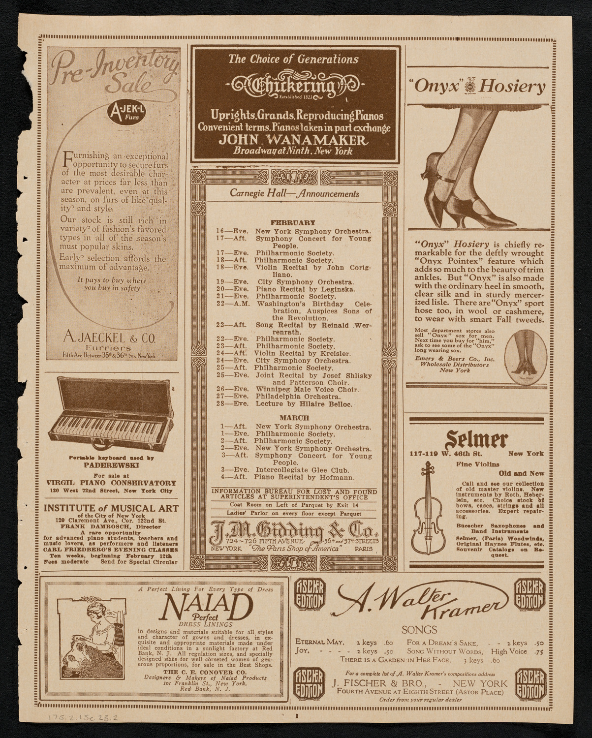 Cecilia Guider, Soprano, February 15, 1923, program page 3