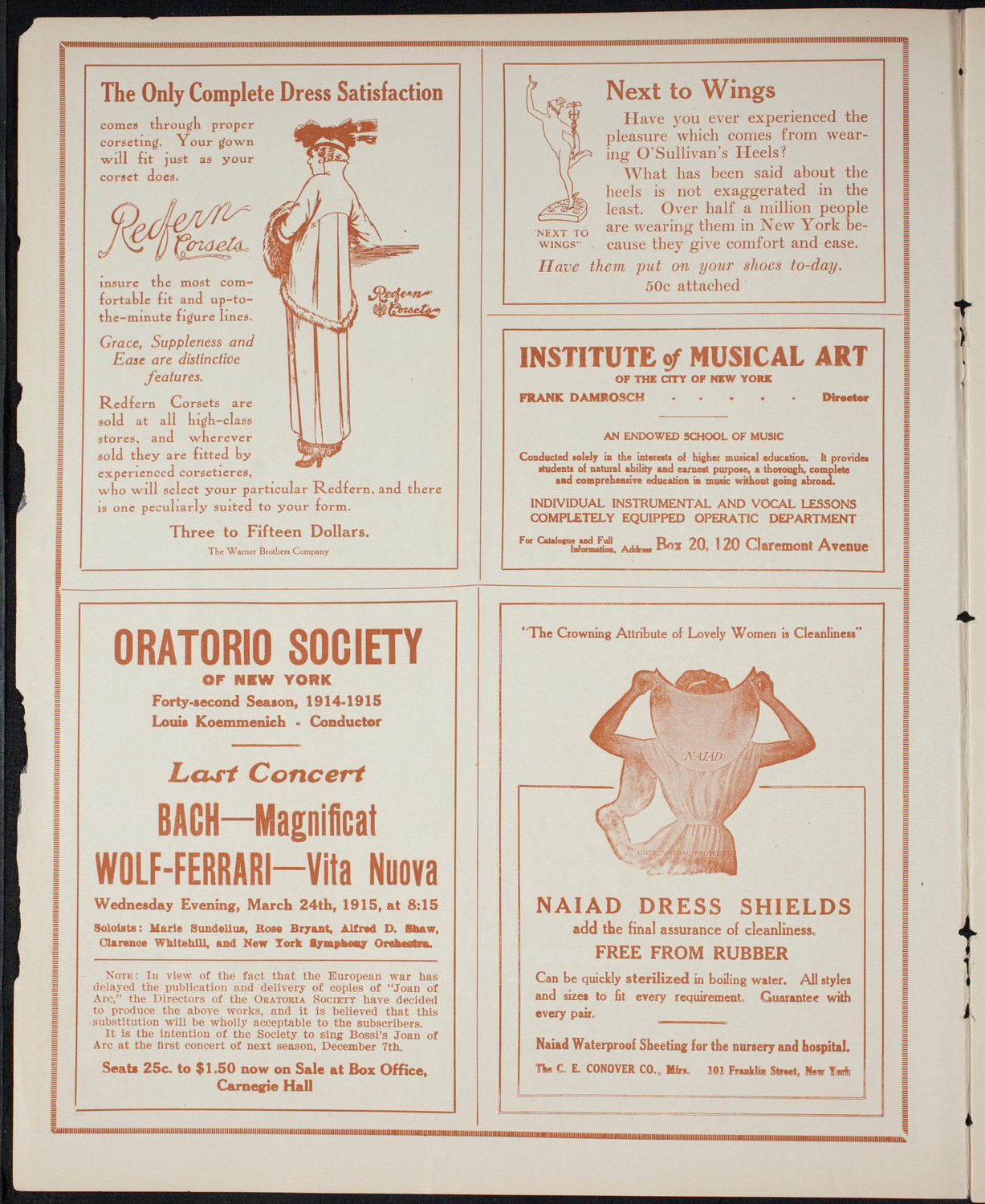 Concert of Compositions by Sigismond Stojowski, March 1, 1915, program page 2