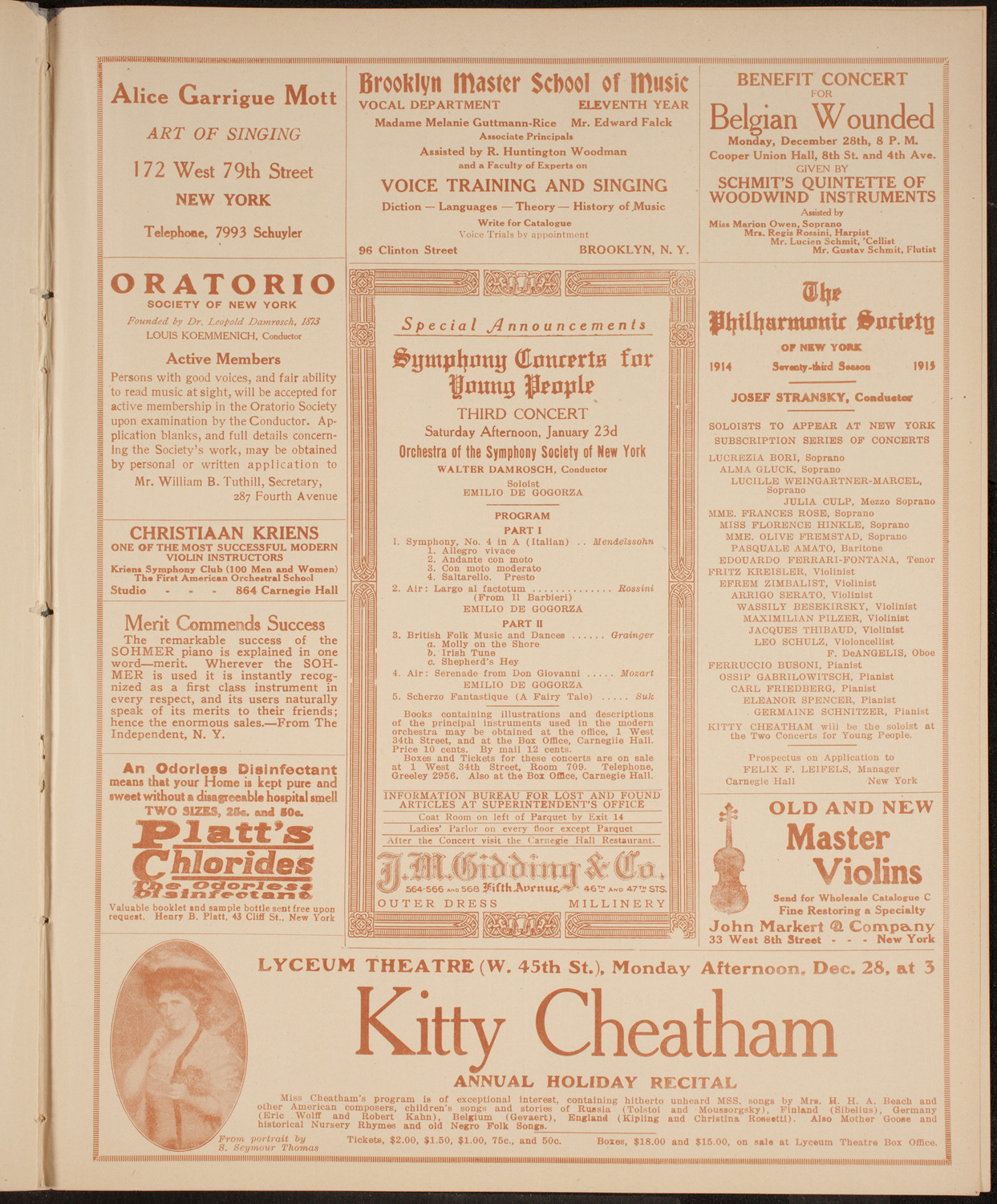 German Christmas Festival, December 21, 1914, program page 9