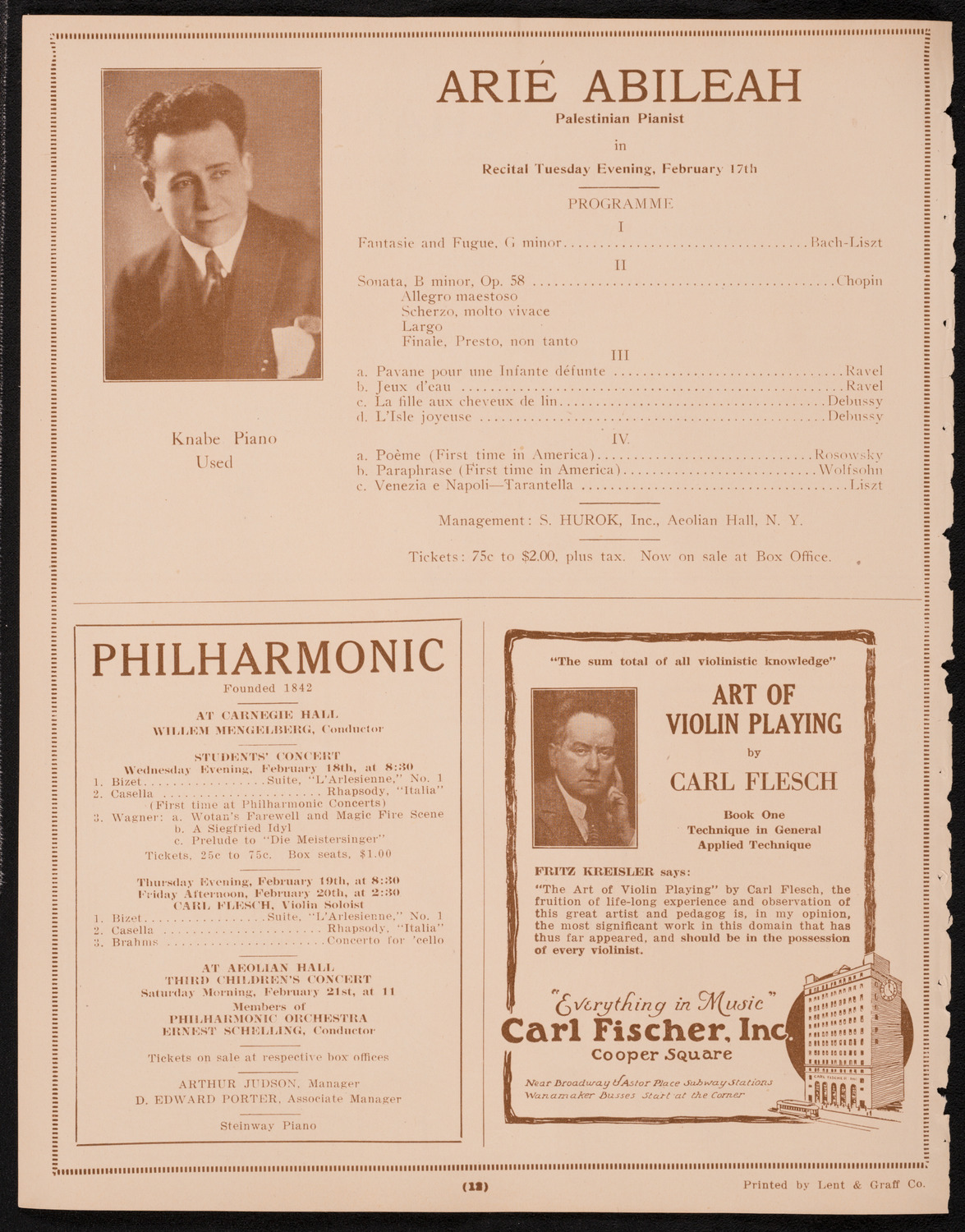 Burton Holmes Travelogue: Rome, February 16, 1925, program page 12