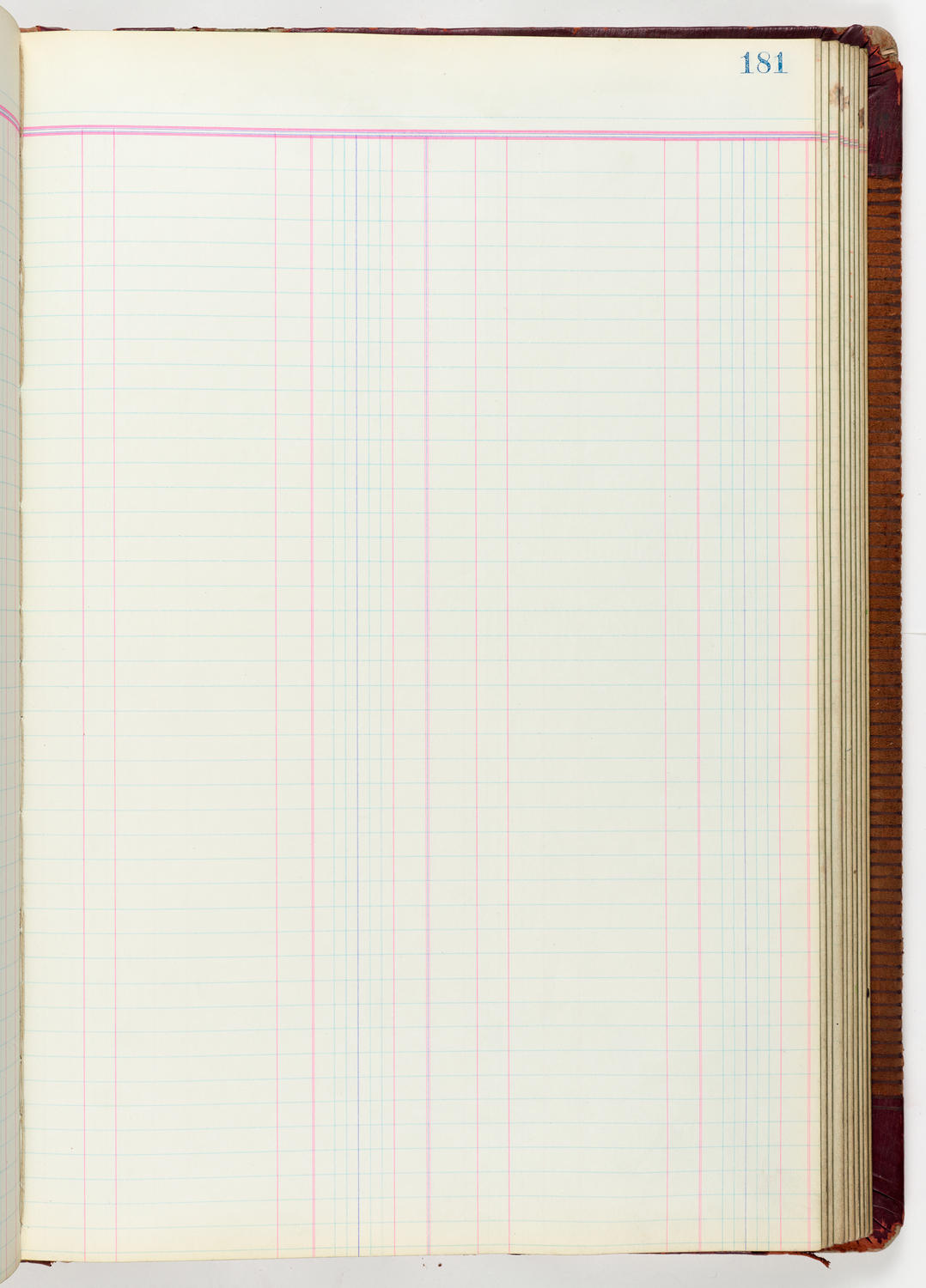 Music Hall Accounting Ledger Journal, volume 6, page 181