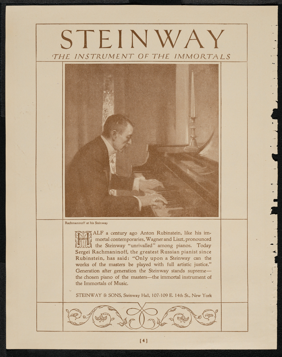 National Symphony Orchestra, April 10, 1921, program page 4