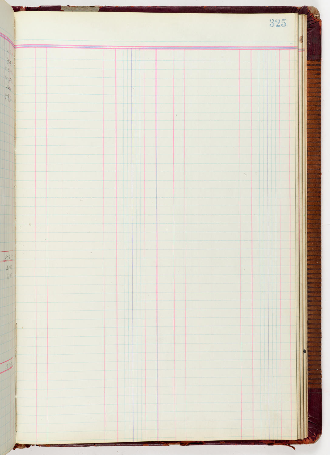 Music Hall Accounting Ledger Journal, volume 6, page 325