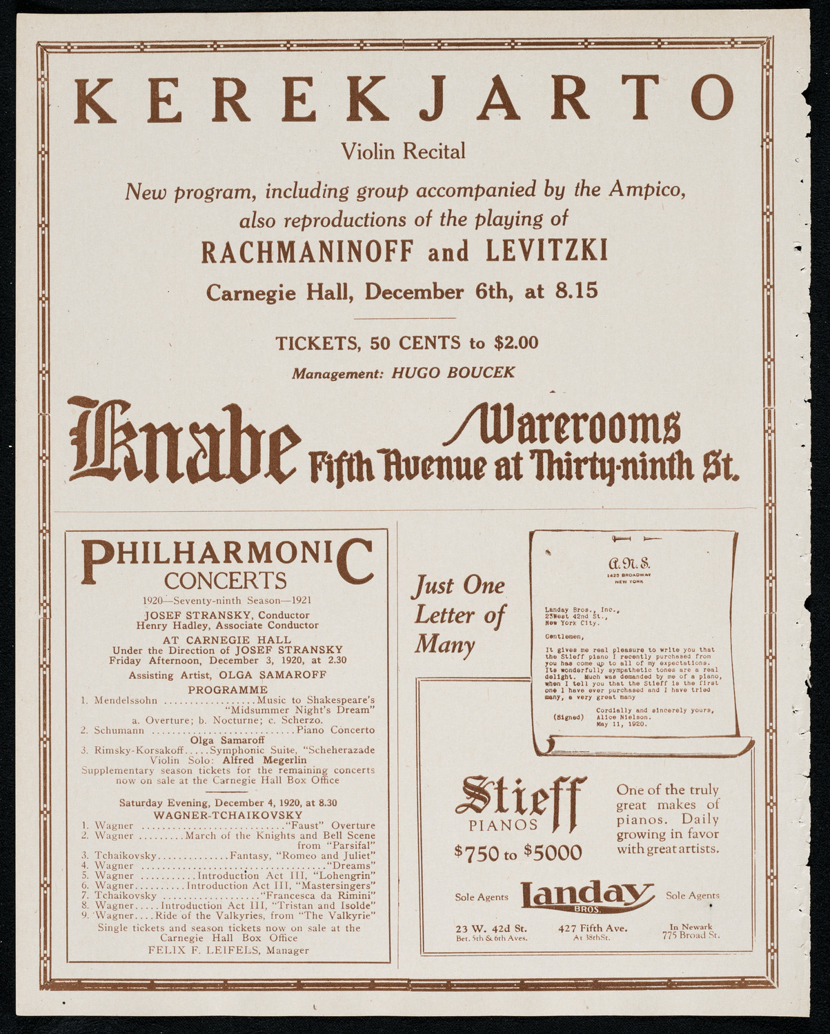 Boston Symphony Orchestra, December 2, 1920, program page 12