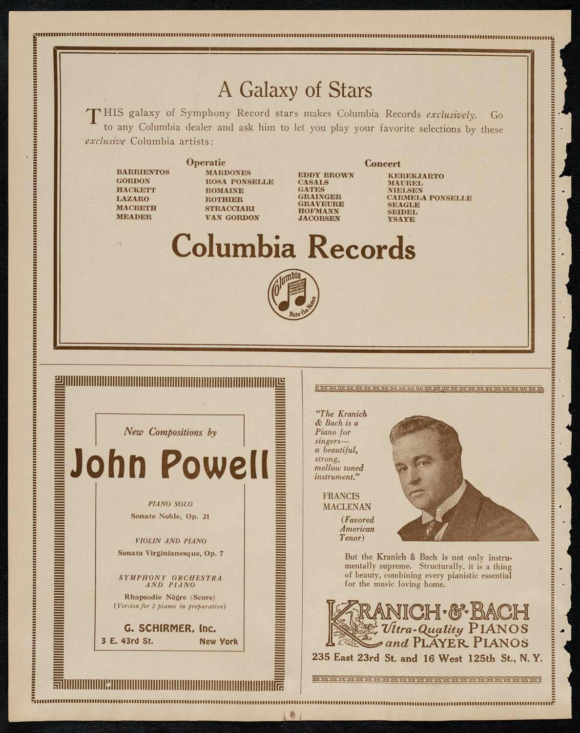 Angelo Guiffrida, Violin, May 28, 1922, program page 6