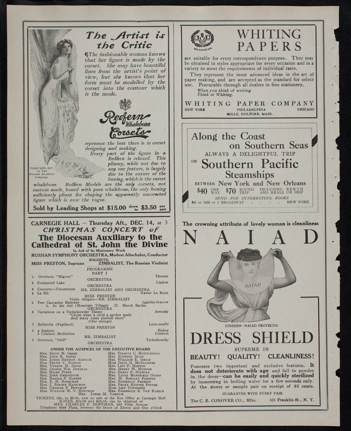 Theodore Thomas Orchestra, December 13, 1911, program page 2