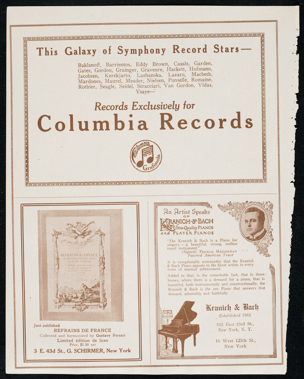 New York Philharmonic, December 31, 1920, program page 6