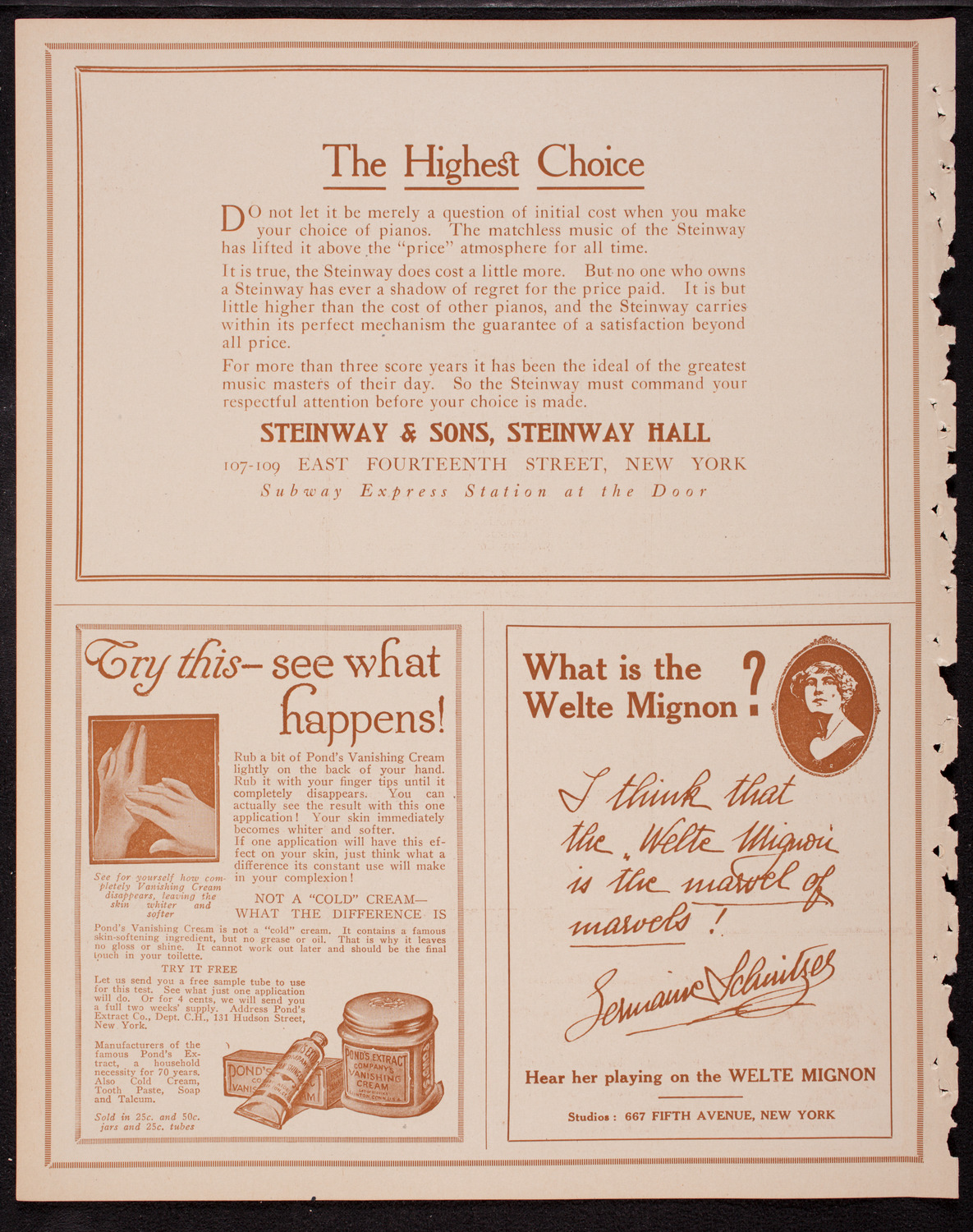 Oratorio Society of New York, December 6, 1916, program page 4