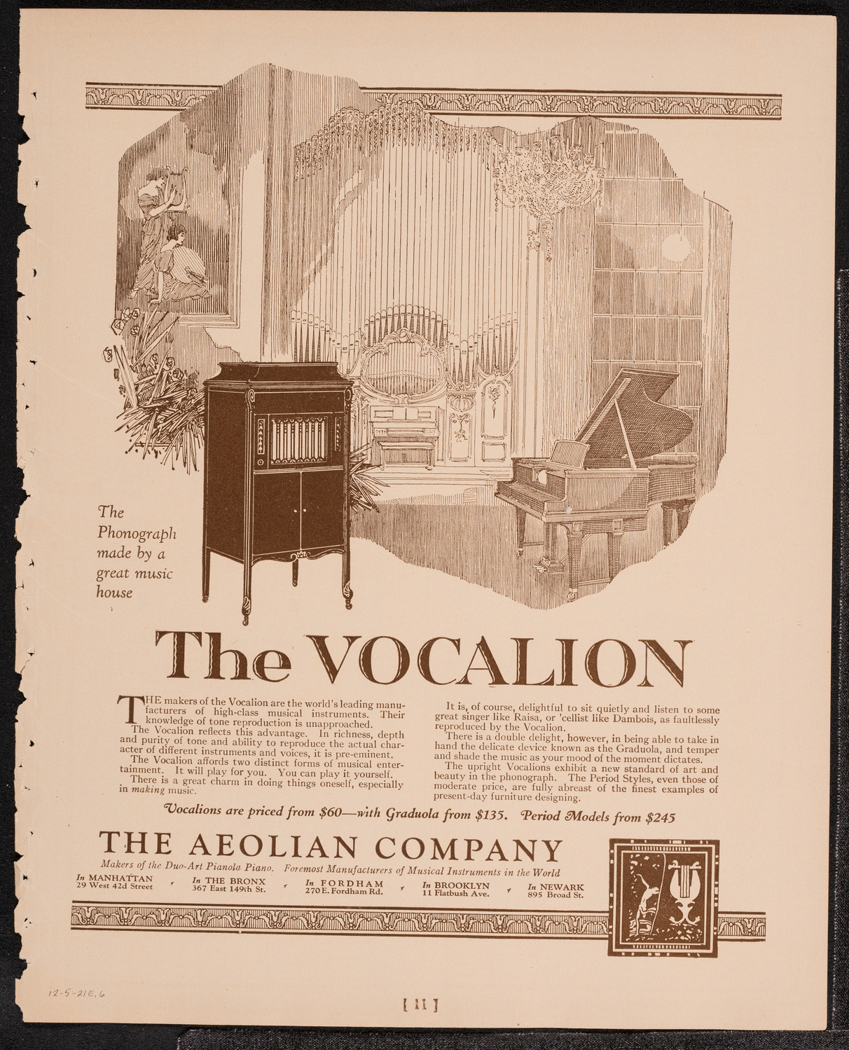 Cecelia Guider, Soprano, December 5, 1921, program page 11