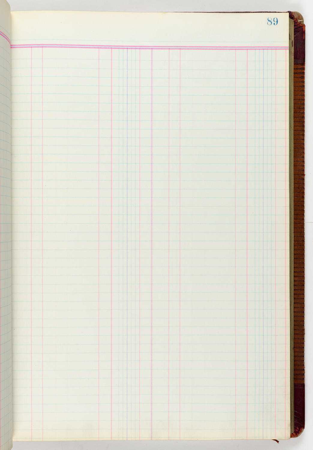 Music Hall Accounting Ledger Journal, volume 6, page 89