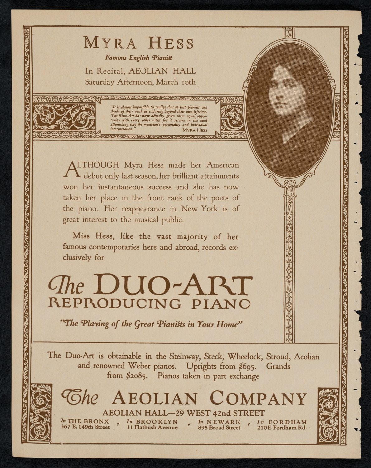New York Philharmonic, March 9, 1923, program page 2