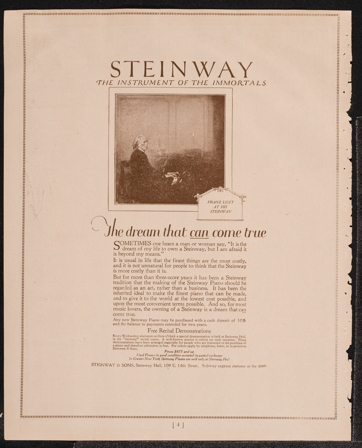 Philadelphia Orchestra, November 1, 1921, program page 4