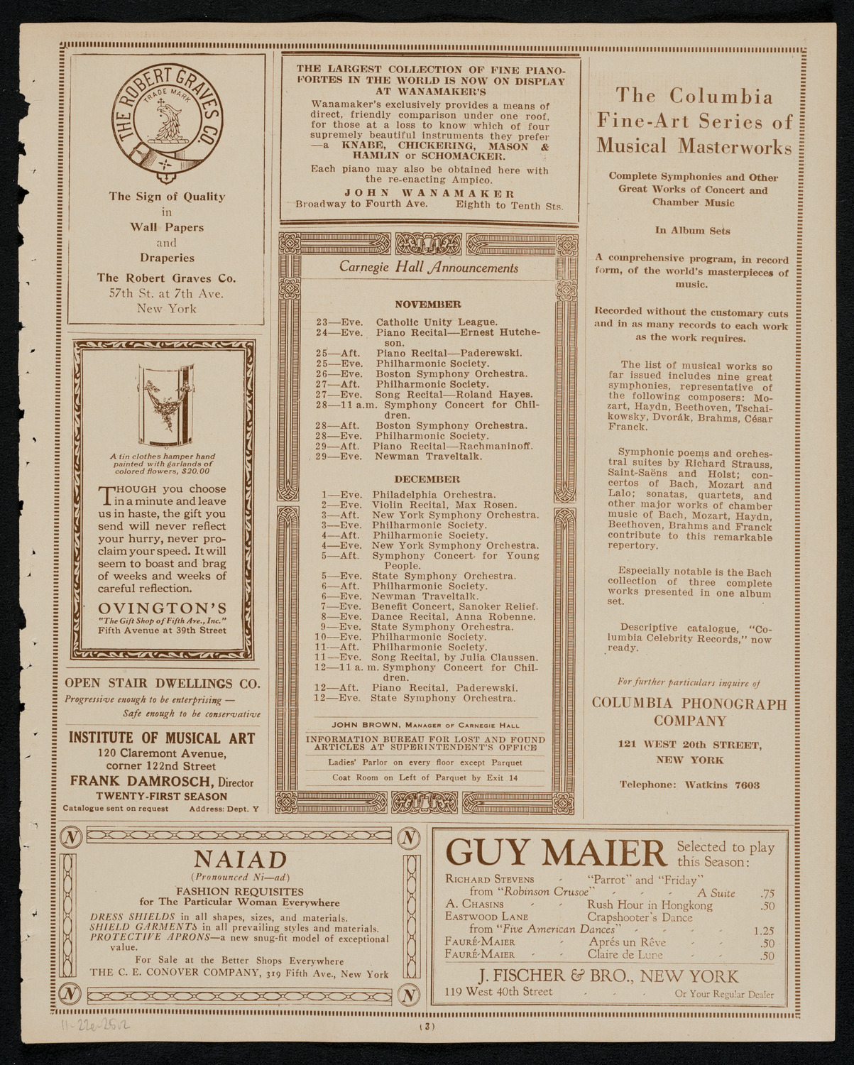 Newman Traveltalks: Berlin and Germany, November 22, 1925, program page 3