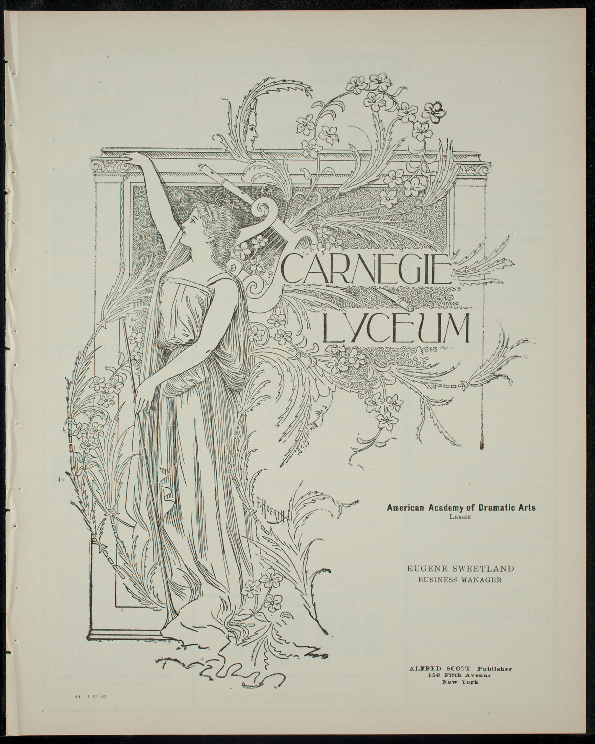 Dirce St. Cyr in "The Stronger Call", January 12, 1905, program page 1